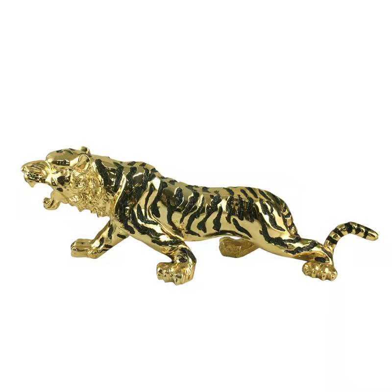 Statue Tigre Doré - Élégance et Puissance pour Votre Décoration Intérieure