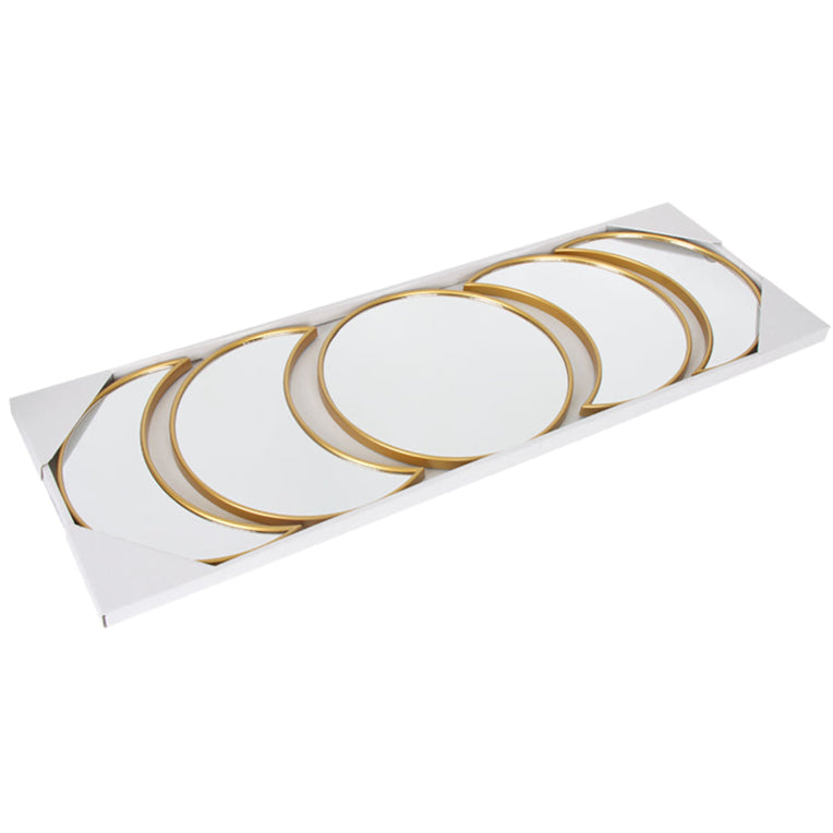 Ensemble de miroirs muraux phases de lune – Design bohème et mystique