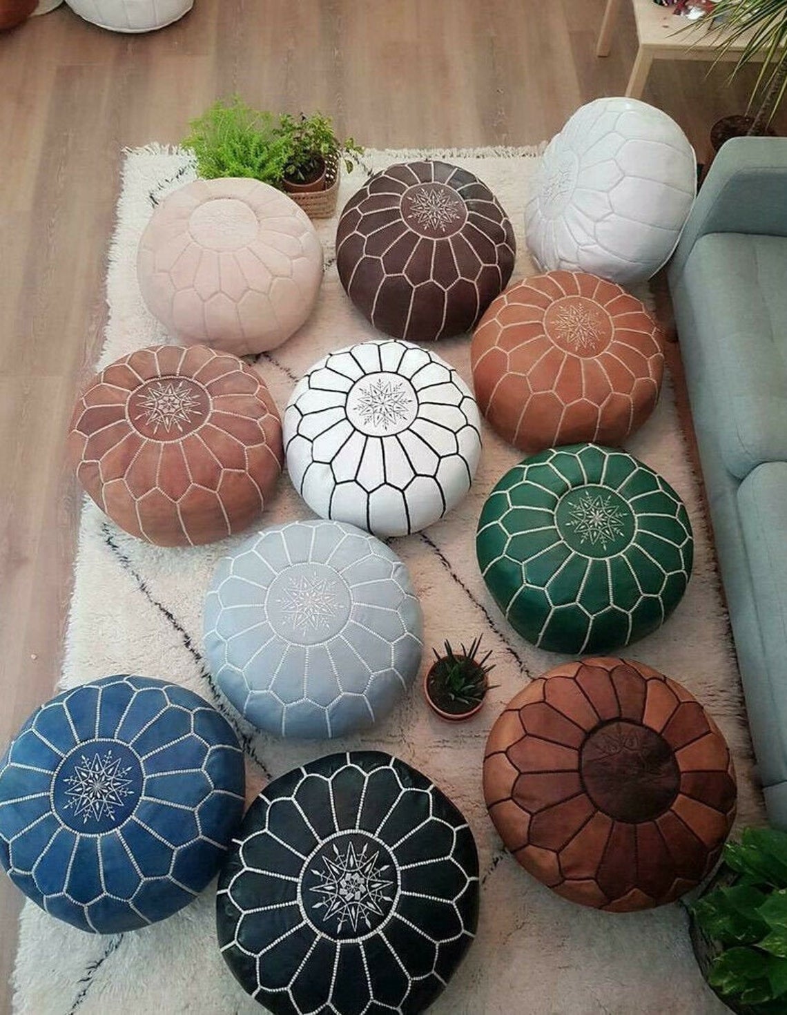 Pouf Kech Blanche