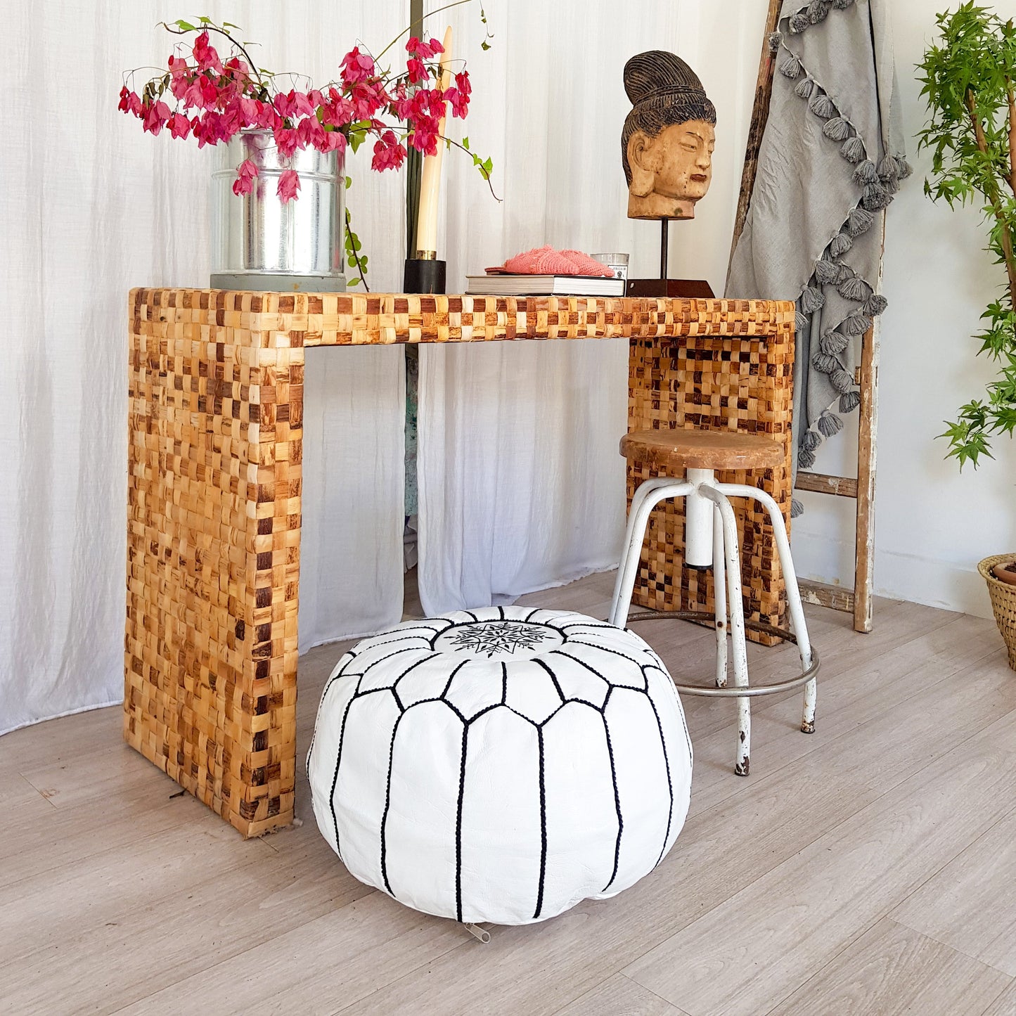 Pouf Kech Blanche