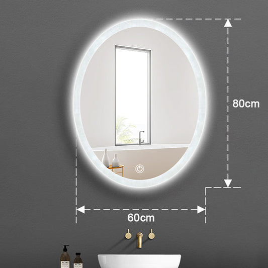 Miroir LED Ovale 80 x 60 cm – Élégance et Technologie